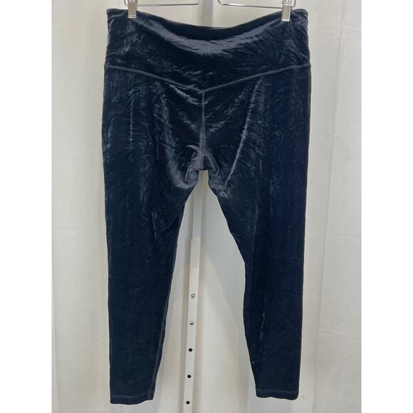 ATHLETA Elation Velvet Tights Yoga Studio Soft Dark Blue Scuro Size 2X Plus - Picture 2 of 12